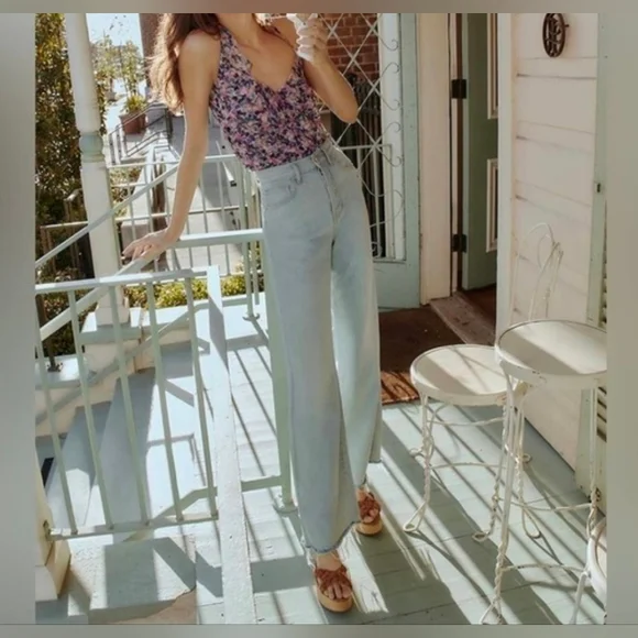 Veronica Beard 100% Cotton  Taylor Relaxed Wide-Leg High-Rise Size 28" - Picture 3 of 16